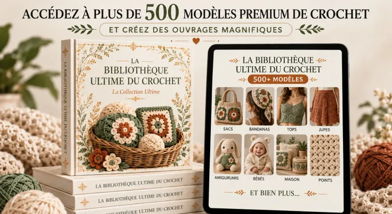 Accédez à plus de 500 modèles premium de crochet et créez des ouvrages magnifiques