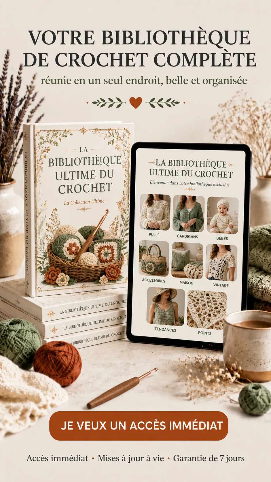 Toute votre bibliothèque de crochet, réunie et parfaitement organisée