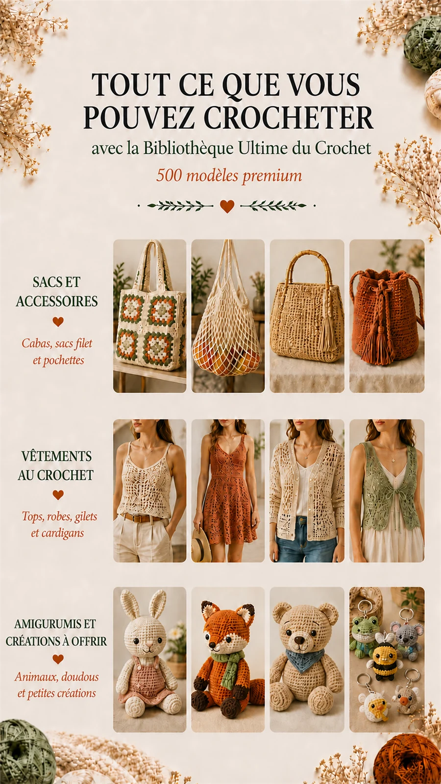 Tout ce que vous pouvez crocheter : pulls, cardigans, hauts, ponchos et bien plus