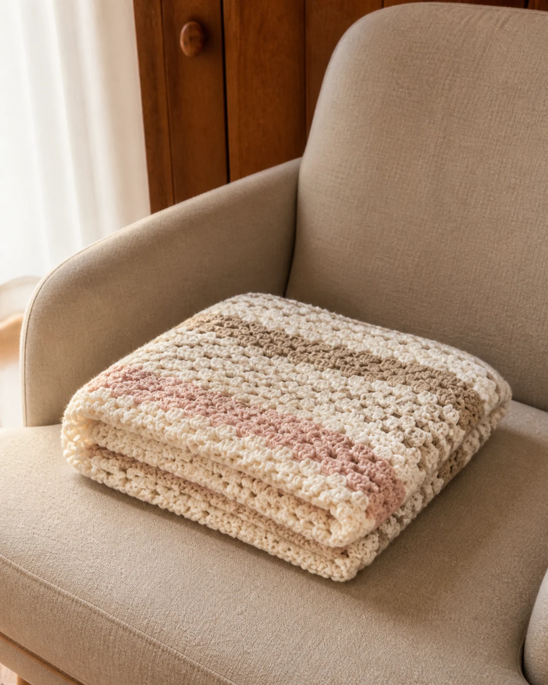 Couverture pour bébé réalisée au crochet